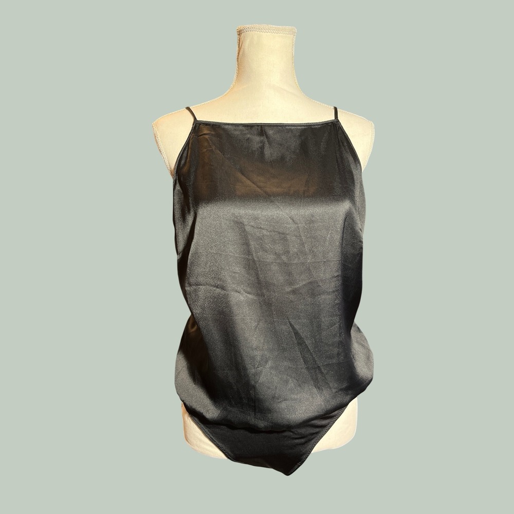 Abercrombie & Fitch Coquette Open Back Bow Bodysuit XL Square Neck Sleeveless